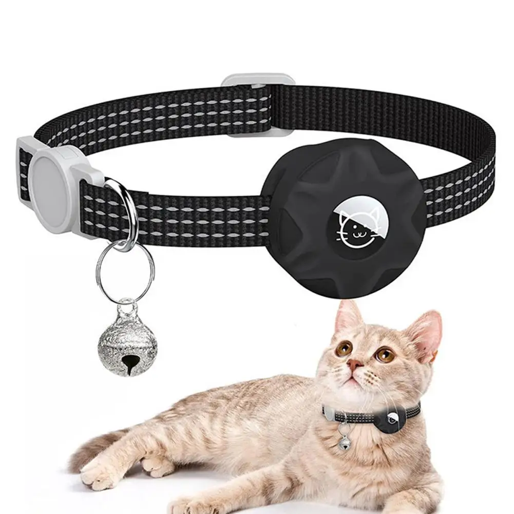 

Lightweight Cat Collars Reflective Adjustable Size Kitten Collar With Bell Kittens Puppies Compatible Forairtag