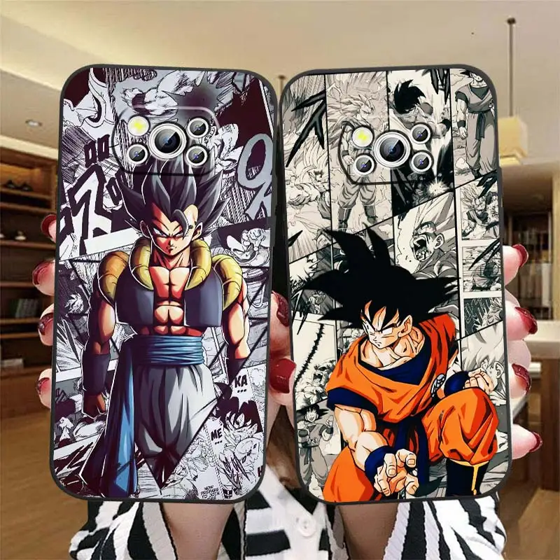 

D-Dragon Ball Z Anime Comic Phone Case For Xiaomi Mi Poco X5 X4 X3 NFC F5 F4 F3 GT M5 M5s M4 M3 Pro C50 C40 5G Black Cover