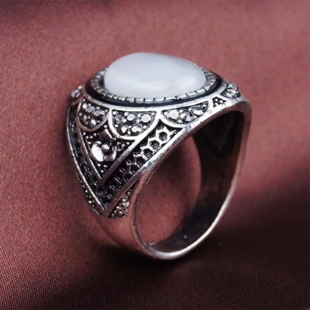 

New Fashion Trend Personality Simple Women's Ring Bohemian Luxury Domineering Opal Creative Jewelry Anniversary Gift for Women