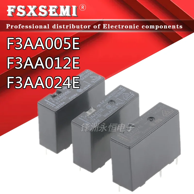 5 шт. F3AA024E 5 в 12 В 24 В F3AA005E F3AA012E 4-контактное реле