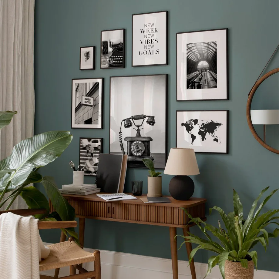 

Винтажная настенная Картина на холсте с изображением железнодорожной станции