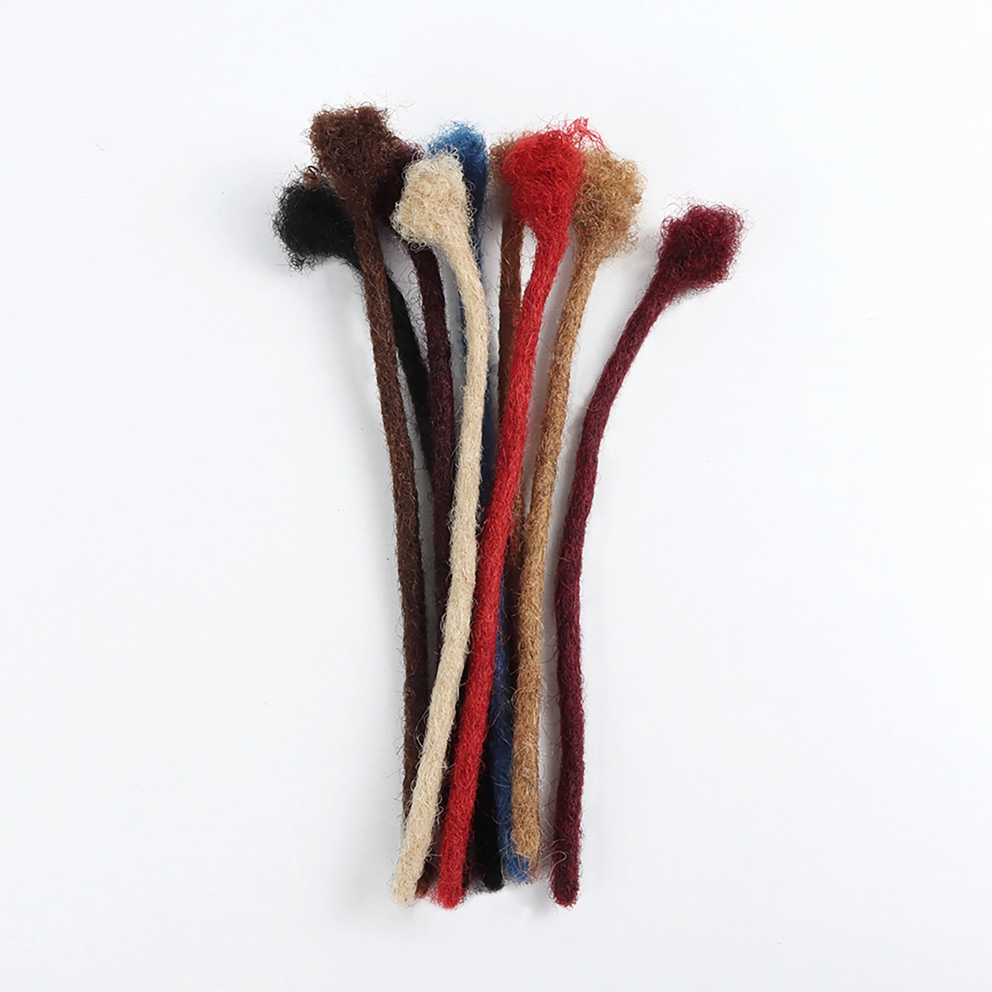 AHVAST-Afro Locs Дреды 0 8 см 100% человеческие волосы наращивание дредов оптовая продажа