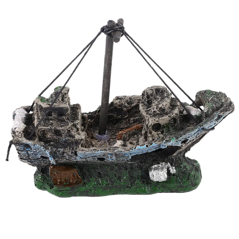 

New Pirate Ships In Aquariums Aquarium Landscape Decoration Aquarium Accessories Fish Tank Aquarium Resin Boat Ornament