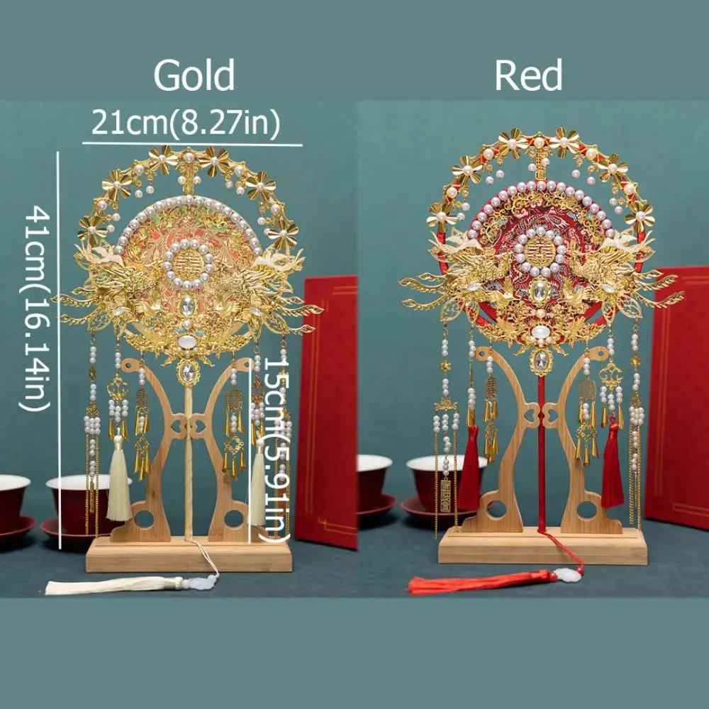 Элегантный веер в китайском стиле для свадебной группы с узором Феникса Xiuhe