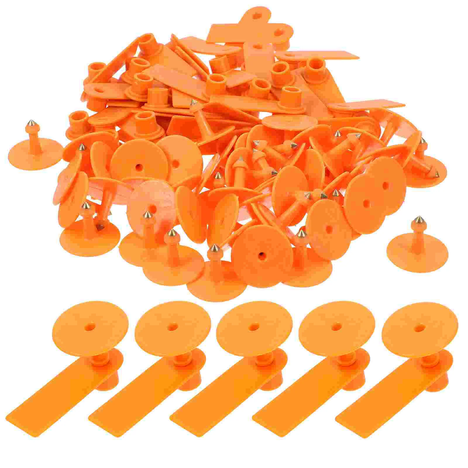 

100 Sets Blank Livestock Ear Tags Veterinary Animal Calf Sheep Signs Copper Identification