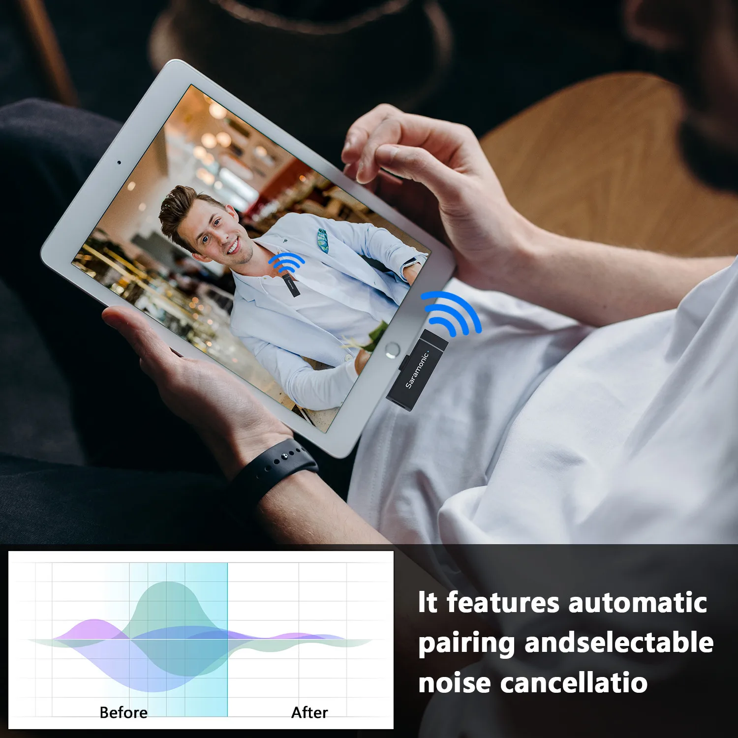 Профессиональный беспроводной петличный микрофон Saramonic Blink Go 2 4 ГГц для iphone Android |