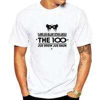 2020 summer style the 100 clarke wanheda lexa jus drein jus daun grounder army tshirt white hot sale 100 cotton tee shirt