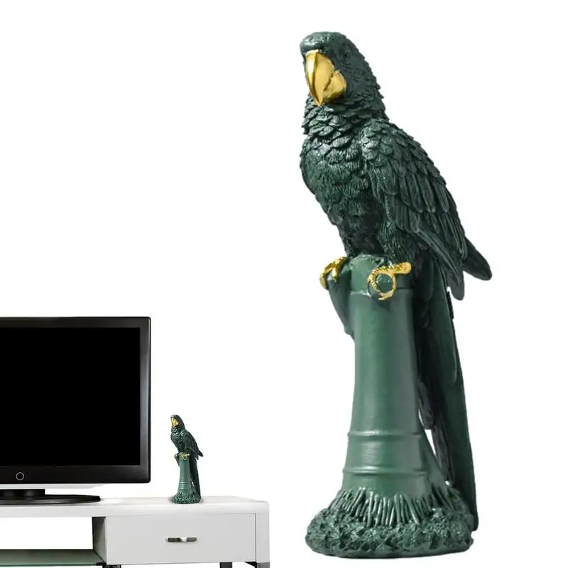 

Полимерный попугай, статуя птицы, искусственная птица, статуя, роскошный стиль, Реалистичная ручная роспись, полимерная статуя для дома