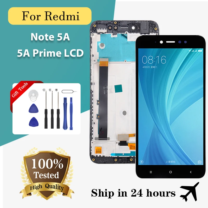 

Brand New 5.5 Inch For Xiaomi Redmi Note 5A Lcd Touch Screen Digitizer Y1 Lite Assembly Note 5a Prime Display Free Ship