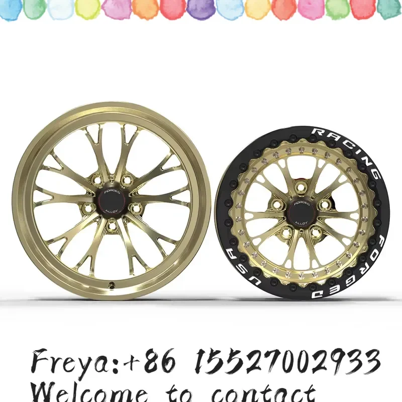 Фото Колесные диски Vitesse Beadlock Weld Racing 18x5 15x10, 5x114.3 5x120 5x115, с индивидуальной отделкой под золото, для Mustang Charger Drag №4