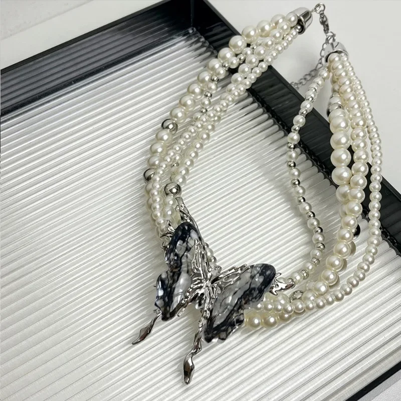 Многослойные жемчужные ожерелья Draweye Y2k для женщин модные ювелирные изделия в