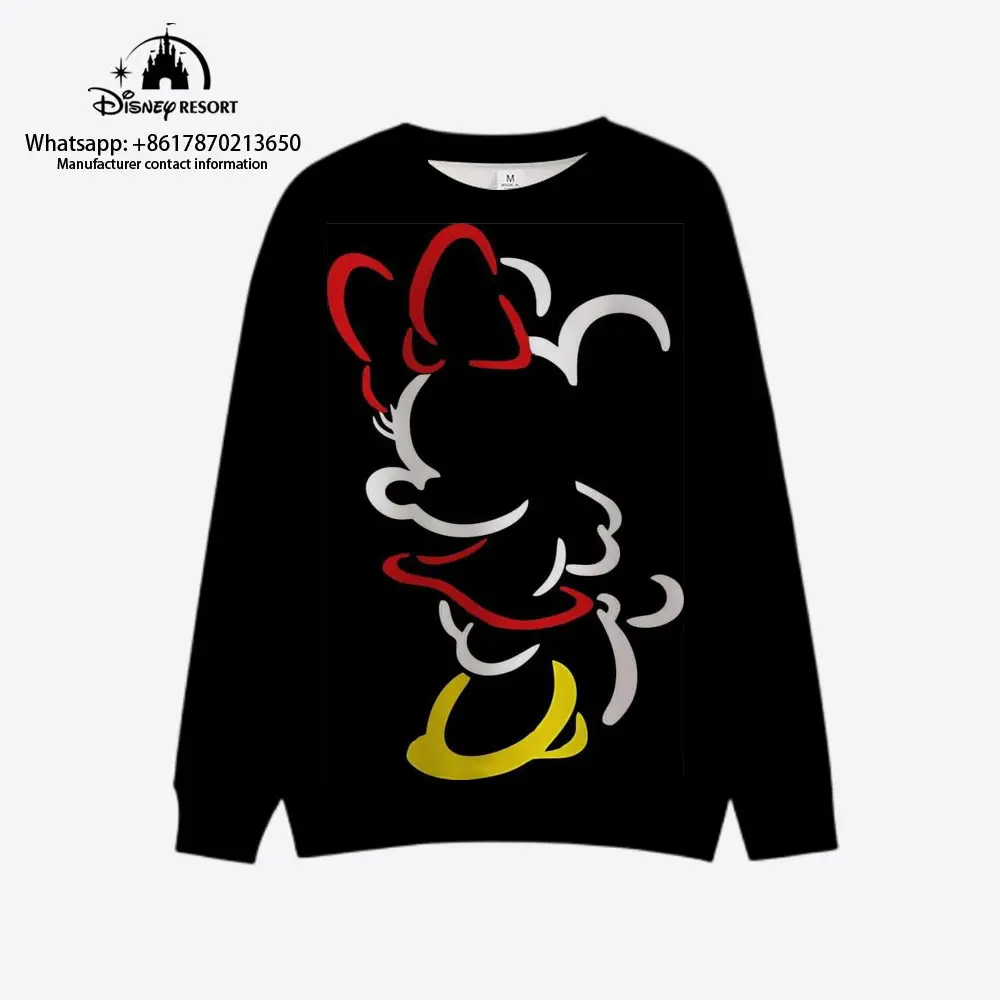 

Новые детские коллекции Disney, Осенние повседневные свитшоты с принтом Микки и Дональда Дак в стиле Харадзюку для мужчин и женщин, 2022