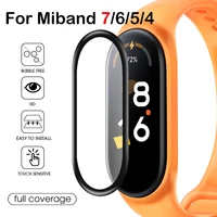 3d screen protector film for xiaomi mi band 7 6 5 4 smart watch band protective film cover for miband 6 7 protection accessories