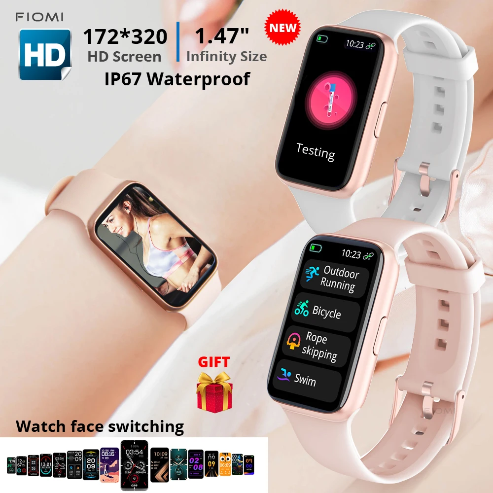 FIOMI L112 Smart Watch Women New Smart Bracelet vertical Men Watches Blood Pressure Heart Rate IP68 Waterproof For Android ios