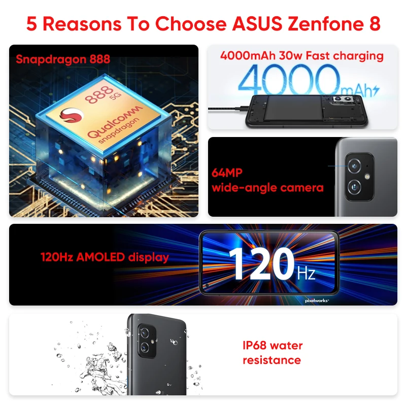 ASUS Zenfone 8 5G Global Version Snapdragon 888 5.9