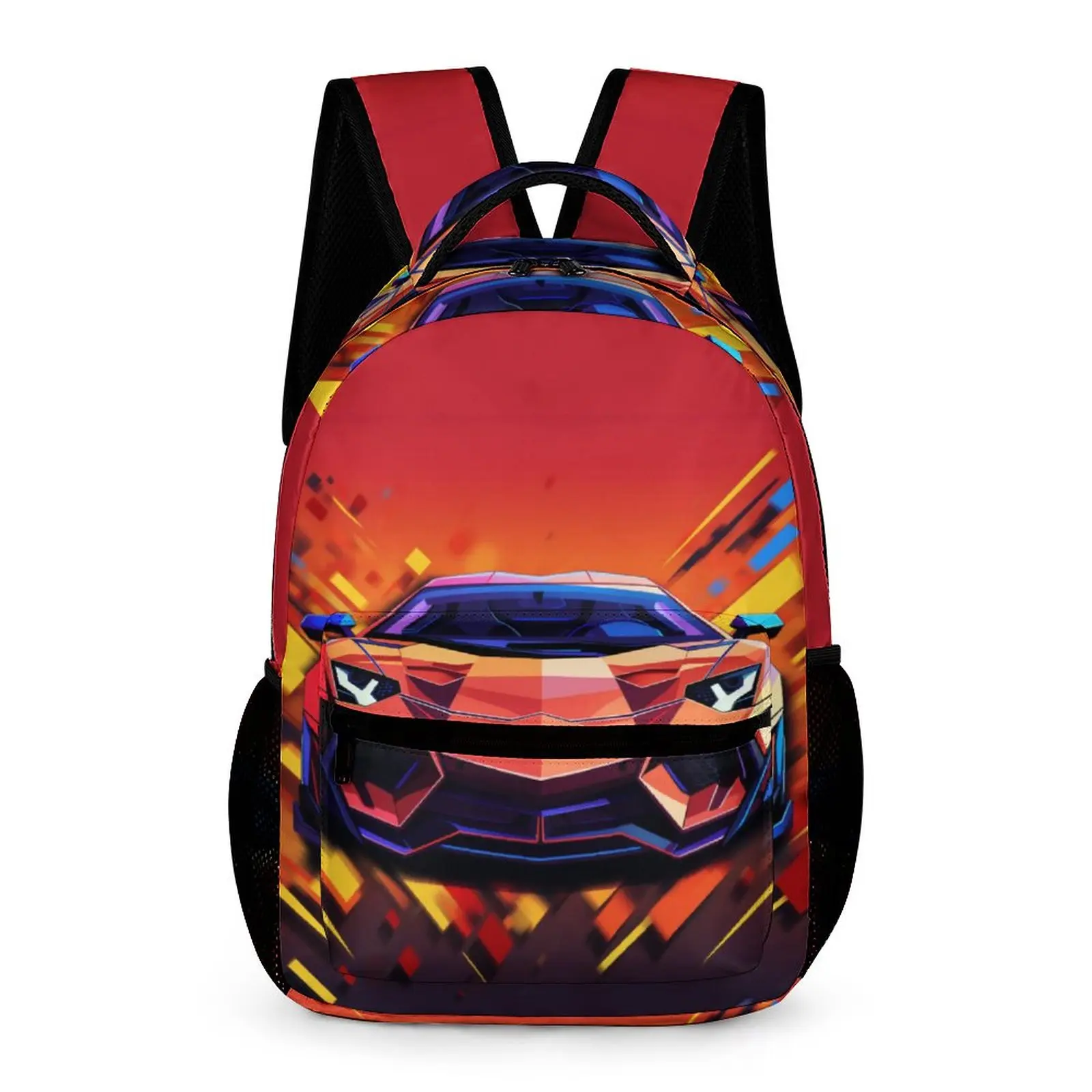 

Luxury Sports Car Backpack Cartoon 2D Elements Fashion Backpacks Teen University Durable School Bags High Quality Rucksack
