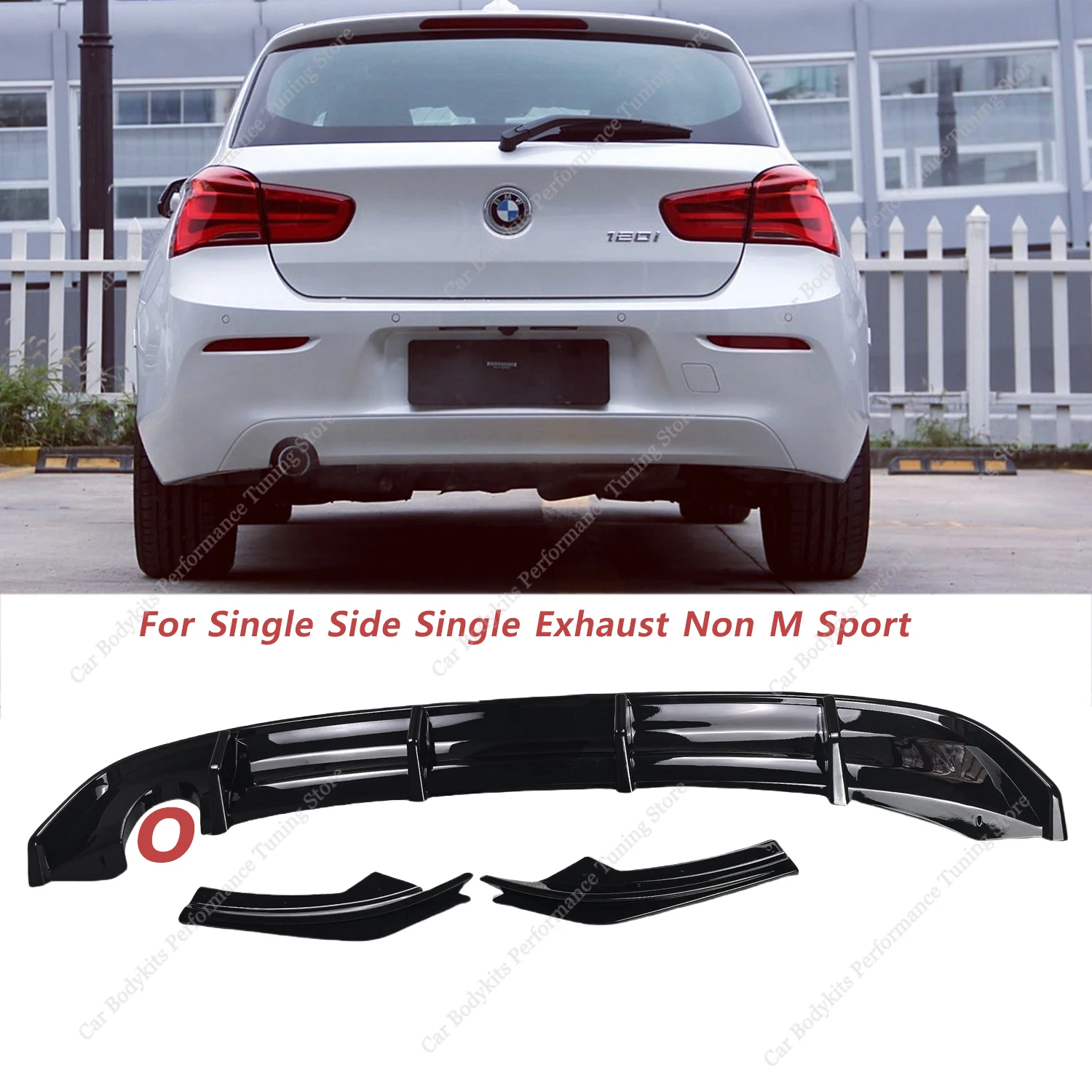 

Глянцевый черный задний диффузор, задний разветвитель для Bmw F20 116d 116i 118d 118i Non-M Sport 2015-2019 Lci, комплекты заднего бампера, тюнинг