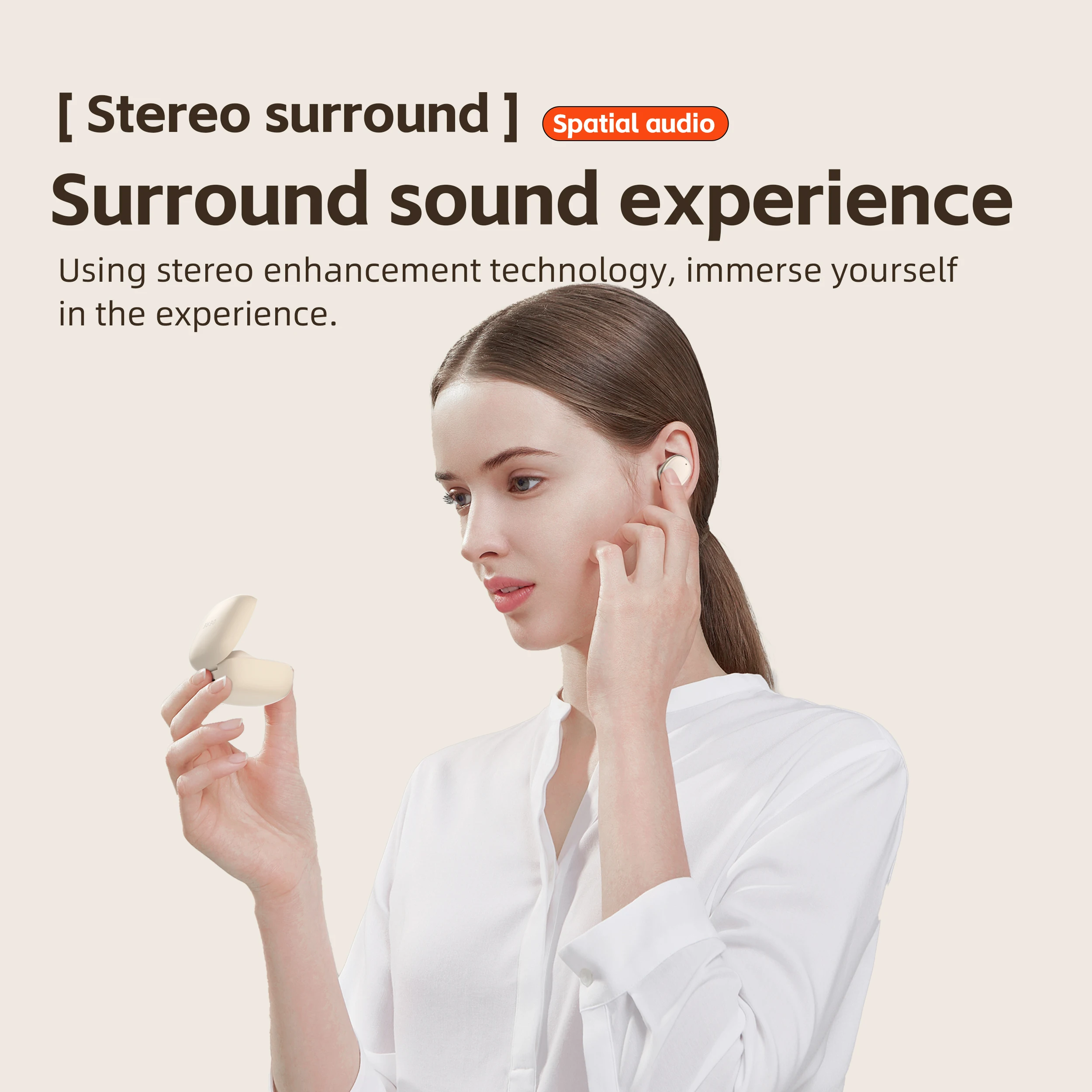 QERE E30 TWS Беспроводные Наушники Bluetooth 5.3 С HD-микрофоном Hi-Fi Звук 13 Мм Драйвер