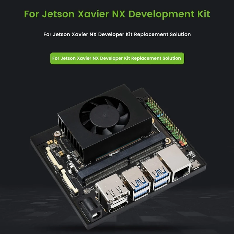 

For Jetson Xavier NX AI Development Board Kit+8GB Core Board+Cooling Fan+Network Card+128G SSD+USB Cable+Power US Plug