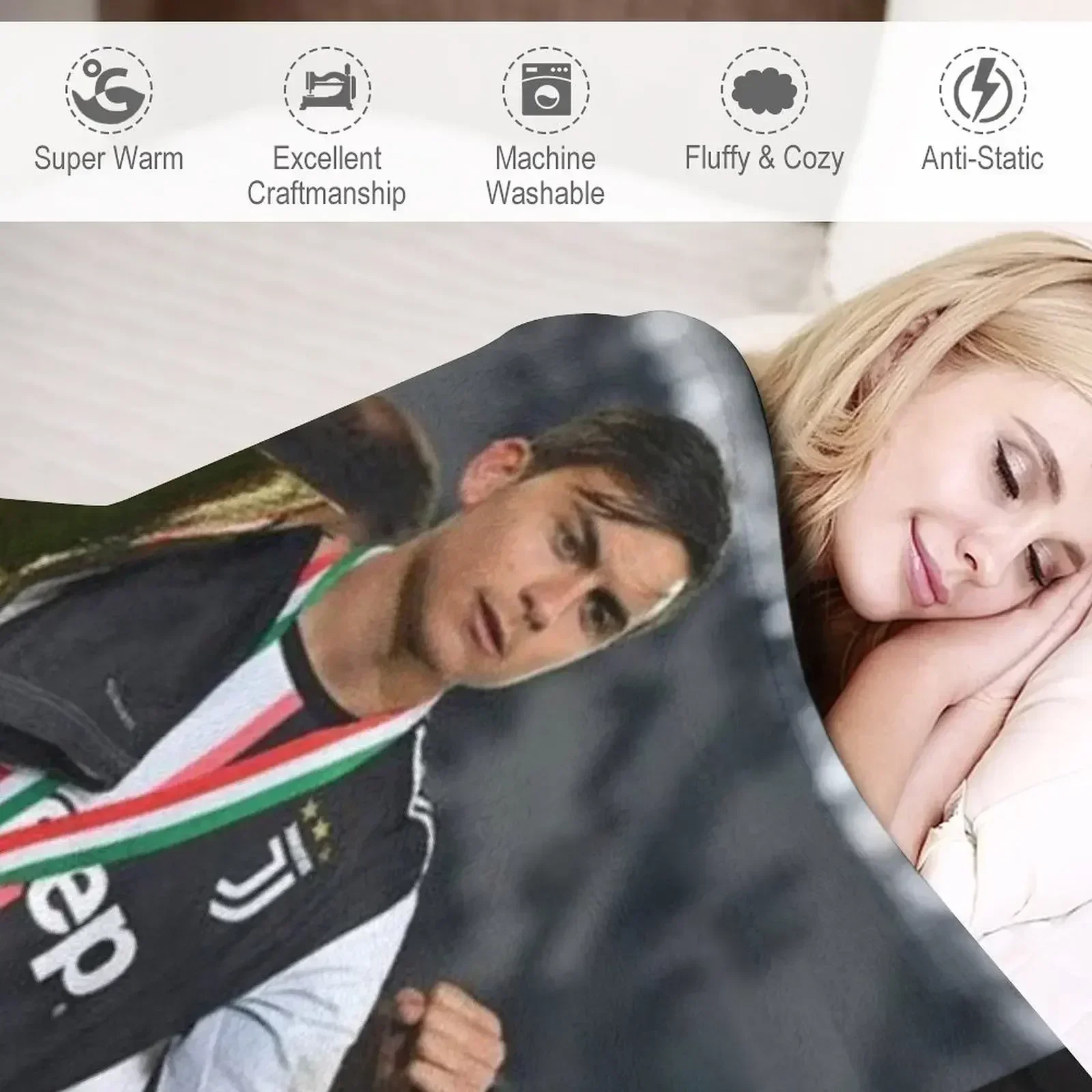 Плед paulo dybala Теплые одеяла для диванов