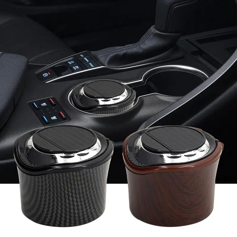 

Smokeless Ashtray Mini Auto Ash Tray Smoking Accessory Portable Ash Container With Lid And LED Light For Auto Truck Home Office