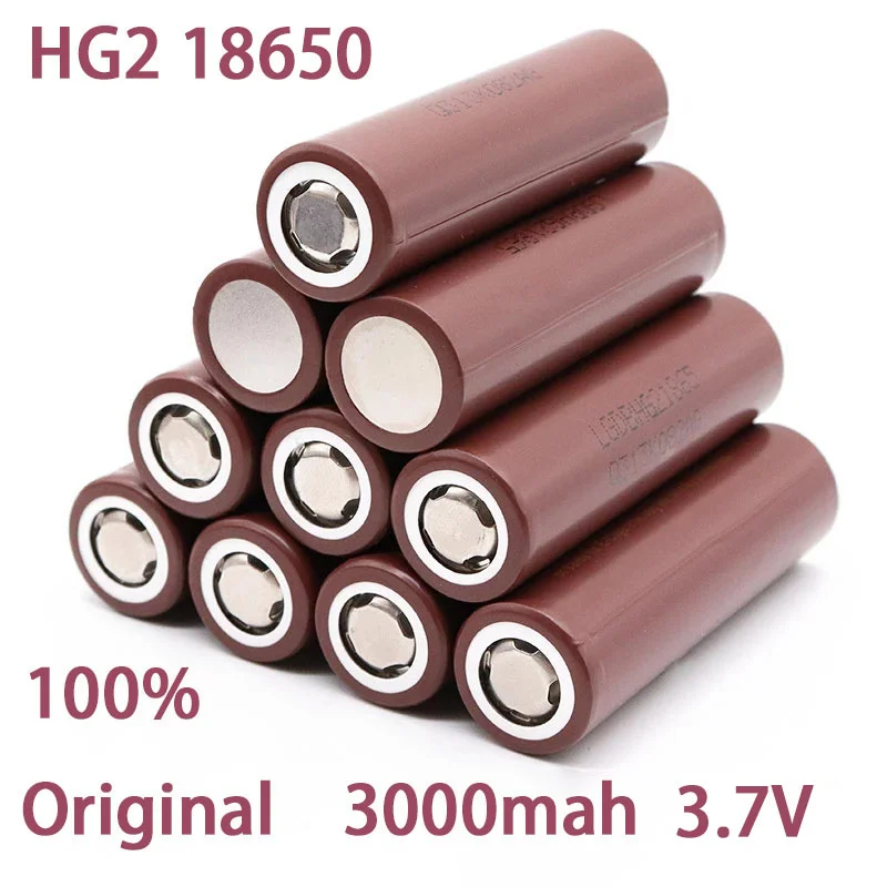 

2022 nouveau Original HG2 18650 3000mAh batterie 18650 HG2 3.7V décharge 20A dédié Pour HG2 Rechargeable de Puissance debatterie