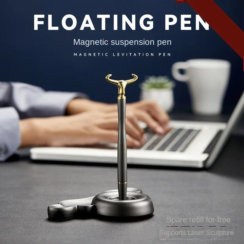 

Magnetically levitated pen independent pen top gravity metal birthday gift