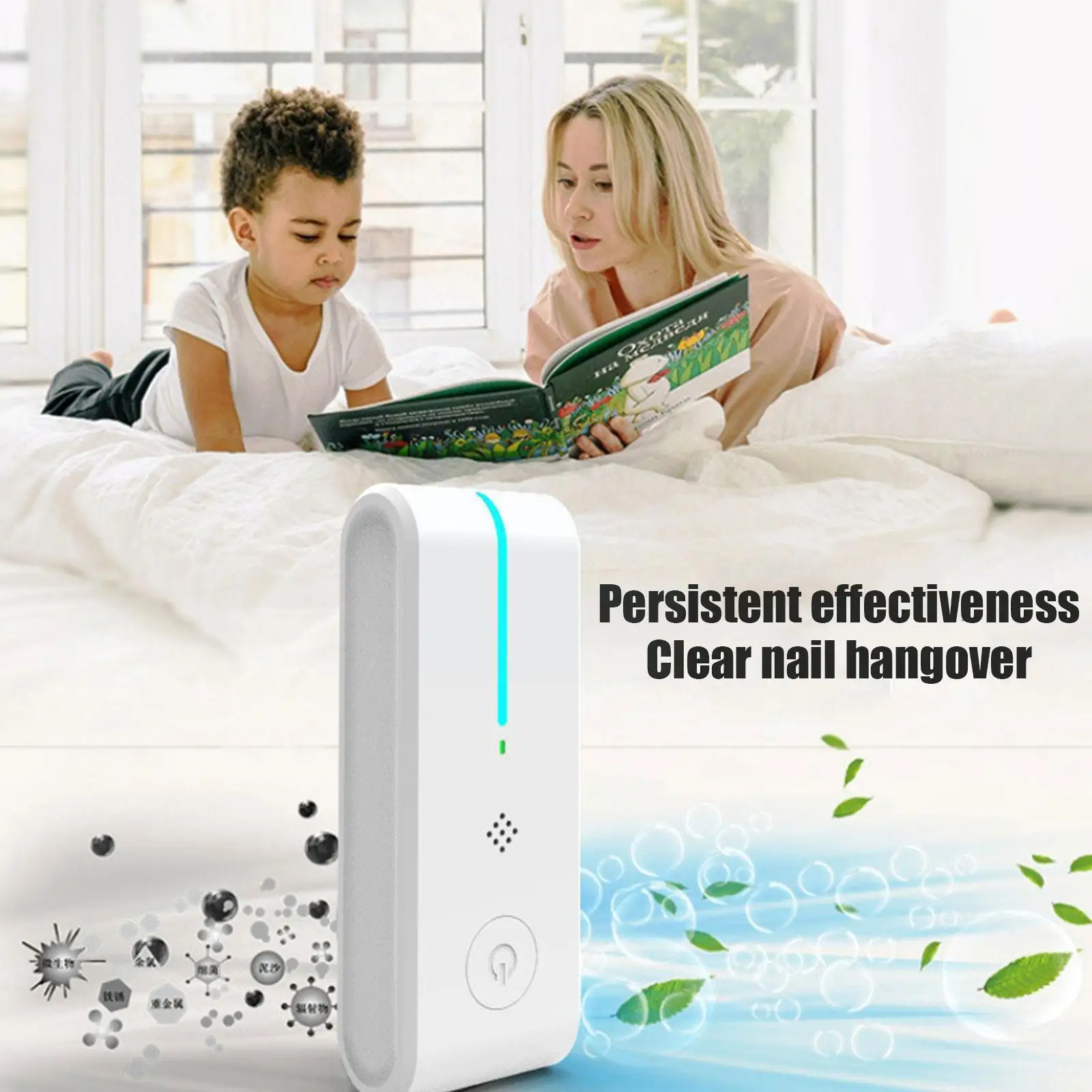 

Pure Air - 3 Units-Home Plug-in Air Purifier , Bedrooms, Clea Output Air Filter, Ion Portable Generator, Highest Quiet, Neg W5H0