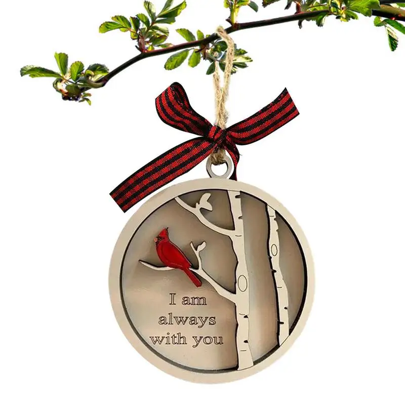 

Wooden Christmas Memorial Pendant Memorial Christmas Decorations Christmas Sympathy Gift Red Bird Christmas Tree Ornaments