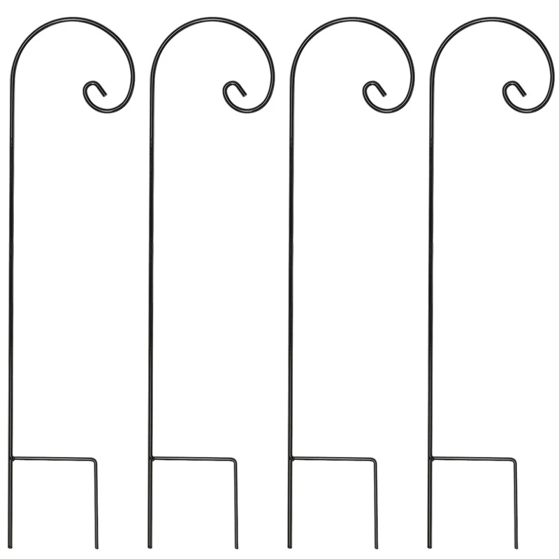 

Shepherd's Hook, Outdoor Plant Hanger, Heavy Duty Plant Hook For Bird Feeders,Lanterns,Solar Lights,Wedding (4 Pack)
