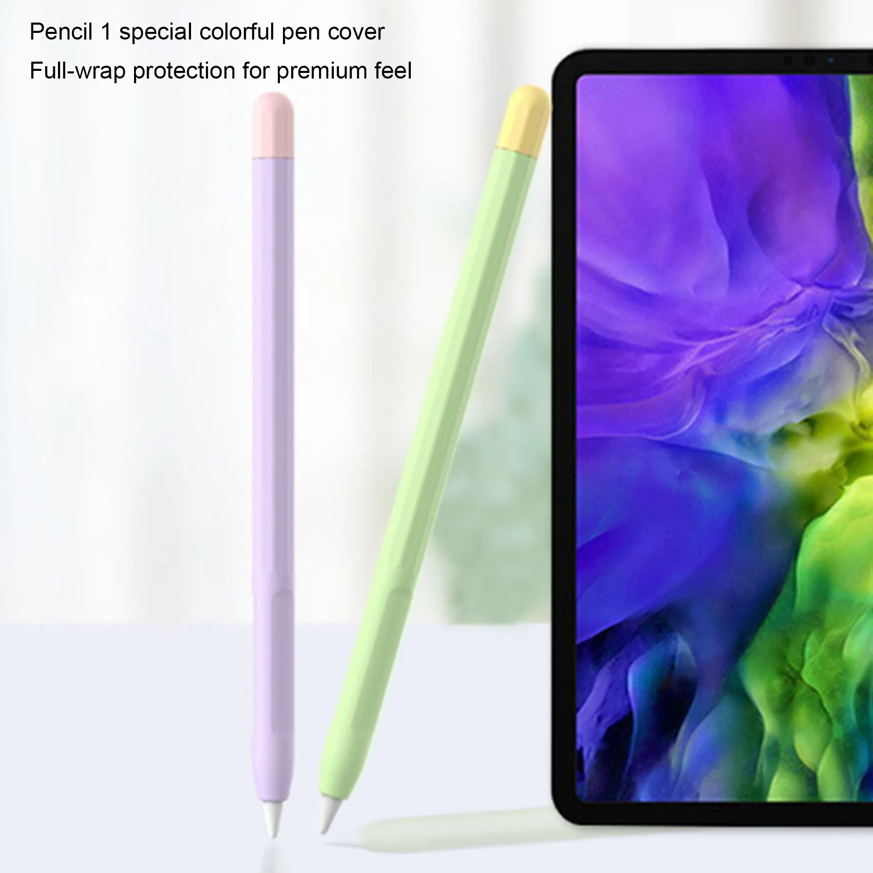 

Чехол для Apple Pencil первого поколения, чехол для ручки, двойной силиконовый карандаш, фотографический стилус, защитный чехол, фиолетовый