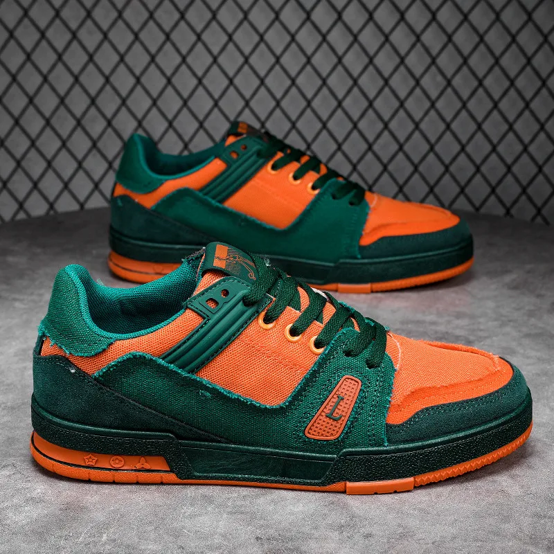 

Fashion Luxury Skateboard Shoes Men Canvas Sneakers Breathable Platform Sneakers Male Comfort Designer Skate Sport Shoes For Man