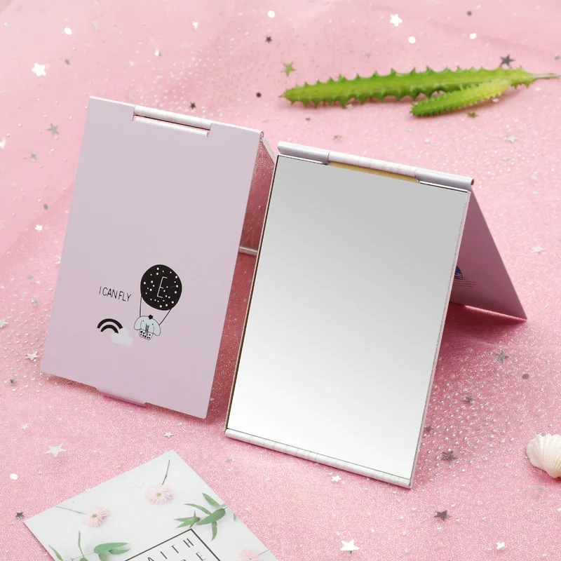 

L218 Ultra-thin Folding Make Up Mirror Personalised Portable Compact Cosmetic Mirror Pocket Rectangle Makeup Folding Mirrors