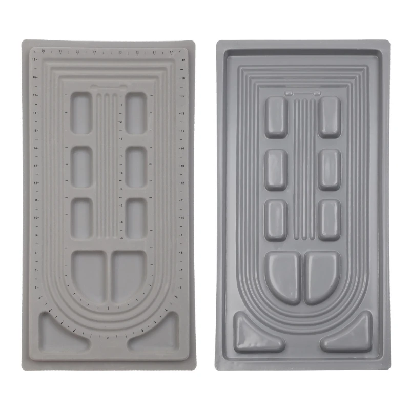 

Jewelry Bead Design Board Jewelry Organizer Storage Tray Bead Measuring Board for Bracelets, Necklaces Making