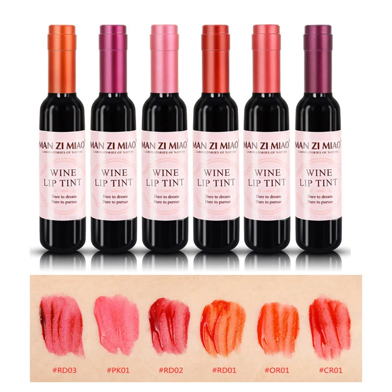 Красные Винные оттенки для губ в Корейском стиле детские розовые губы женщин