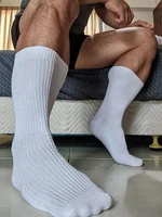 clever menmode business men cotton socks sexy black soft formal tube socks solid color male sports socks breathable