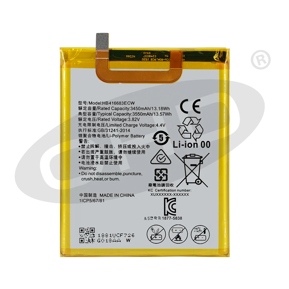 

OHD оригинальный аккумулятор большой емкости HB416683ECW для Huawei Nexus 6P H1511 H1512 3450 мАч + Бесплатные инструменты