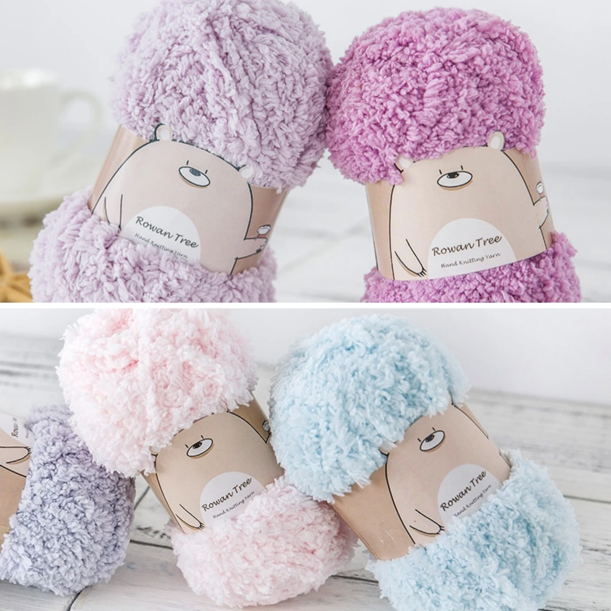 

50g / Ball Colorful Coral Velvet Thread Cotton Yarn Super Soft Crocheted Hand Knitted Baby Sweater Hat Scarf DIY Material Bag