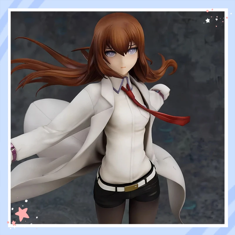 Фото Фигурка Макисе Курису из аниме Steins Gate в белом лабораторном халате с бутылкой колы, коллекционная модель, украшение для рабочего стола для любителей аниме №2