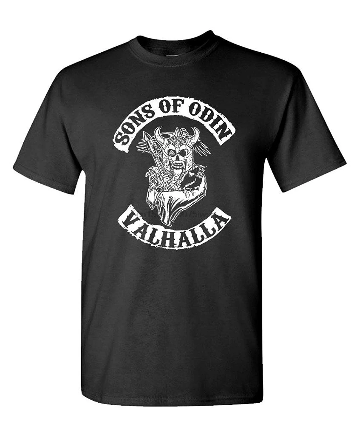 Мужская хлопковая футболка с надписью SONS OF ODIN
