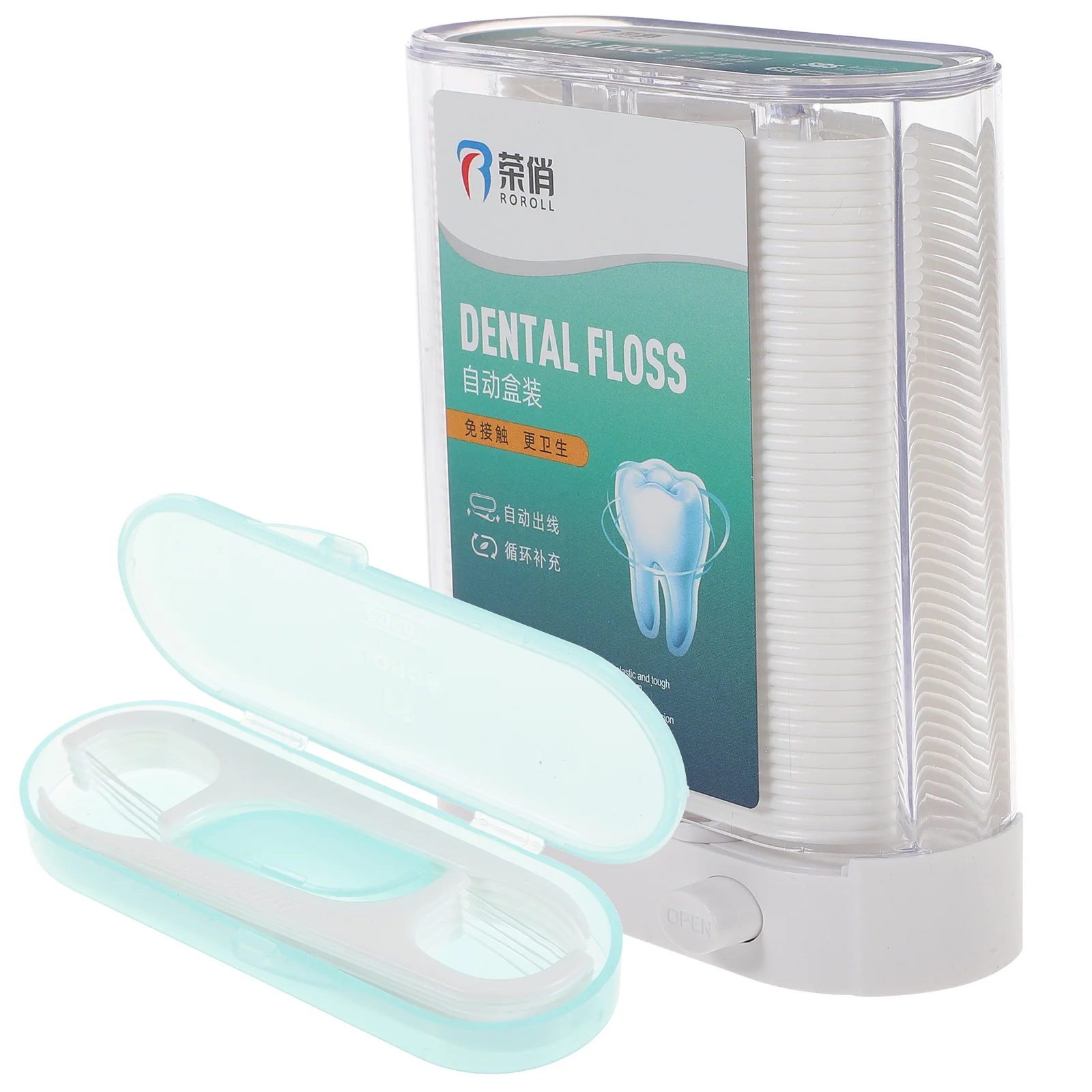 

Автоматическая зубная нить в коробке, зубная нить для чистки зубов, портативные палочки, профессиональный диспенсер для путешествий, аксессуары для зубов Aldult, 2 коробки