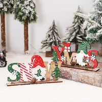 gnome christmas wooden tabletop decoration wood standing letters sign christmas table centerpieces for xmas table party