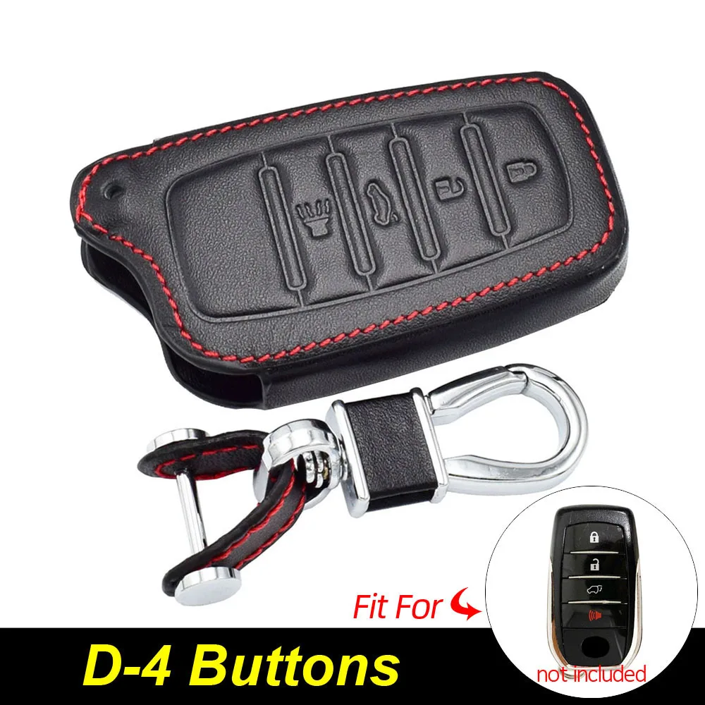 

Кожаный защитный чехол для автомобильного ключа для Toyota Land Cruiser LC300 Fortuner Hilux Harrier Camry Mirai Corolla Venza