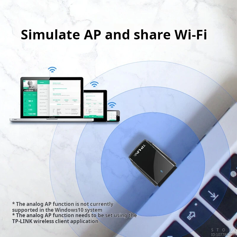TP-LINK USB беспроводная сетевая карта AC650 Двухдиапазонная 5G мини Сетевая компьютер