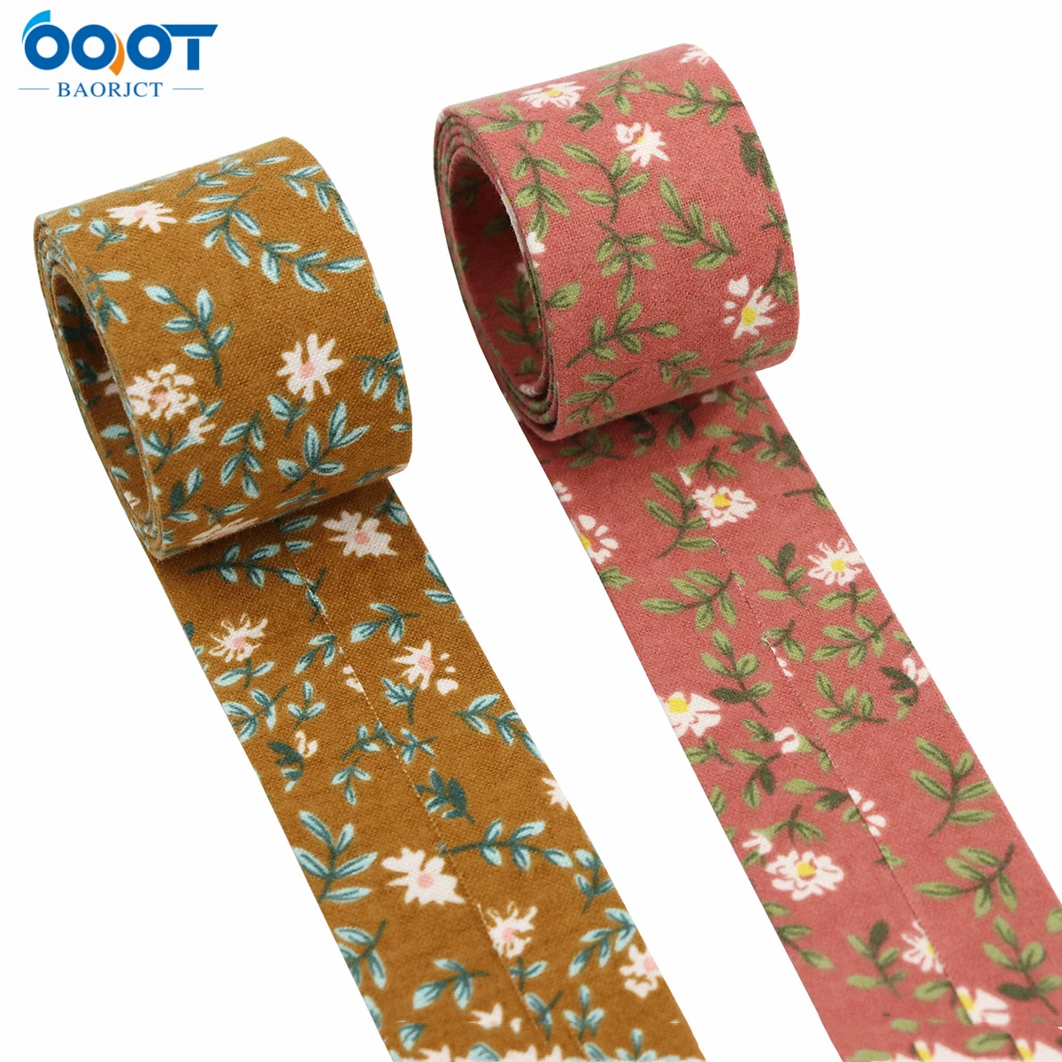 Двусторонняя Цветочная утолщенная тканевая лента 5 ярдов 50 мм сделай сам зажим