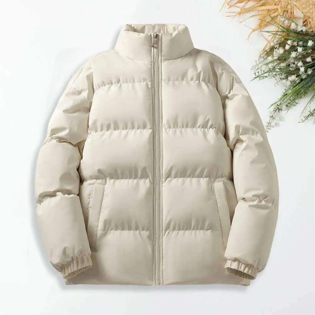 

Winter Jacket Men Parkas Thicken Warm Coat Mens Stand Collar Jackets Solid Color Parka Coat Women Fashion New Streetwear