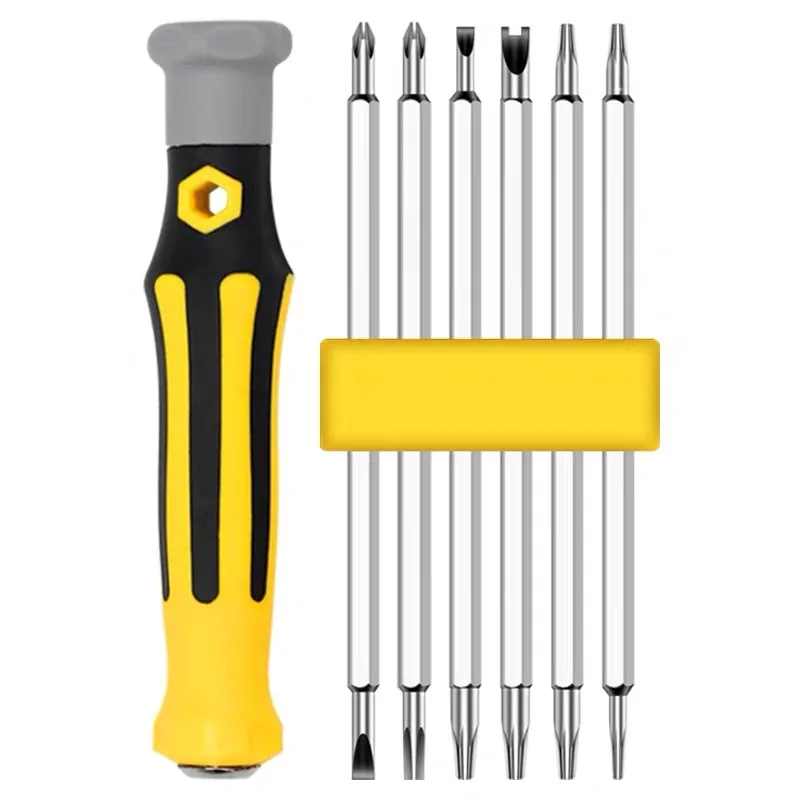 

12 in 1 screwdriver set hardware strong magnetic special-shaped batch head multi-function disassembly machine combination kit