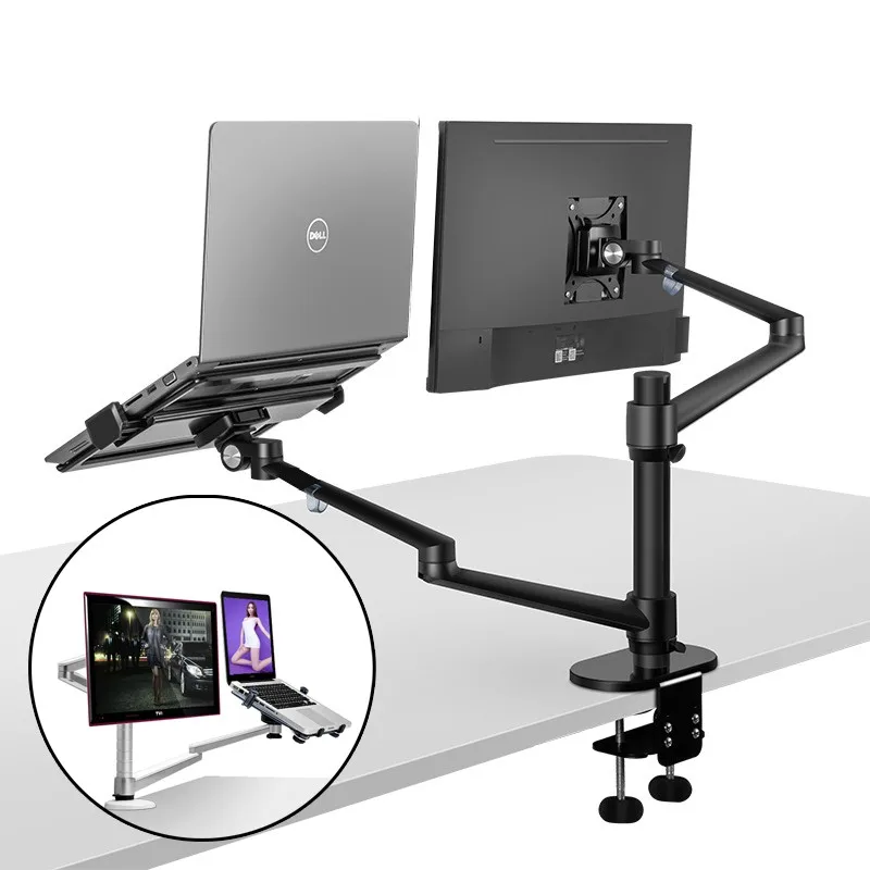 

OA-7X OL-3L Desktop Dual Arm LCD Monitor Laptop Holder Stand Table Full Motion Mount Max 25/32 Inch Monitor