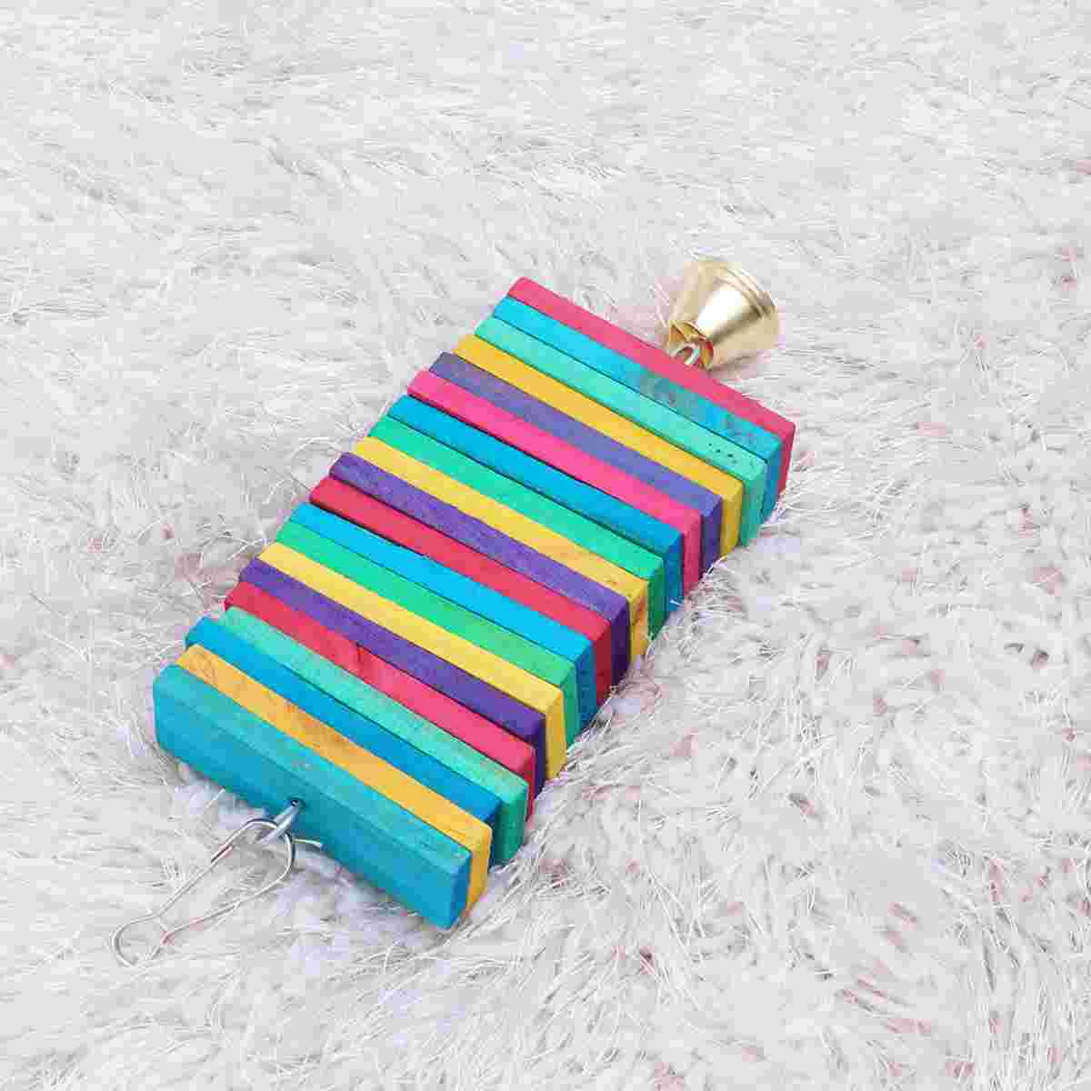 

Chew Toys Colorful Building Blocks for Pet Bite Chewing Hanging Cage Parrot Bird