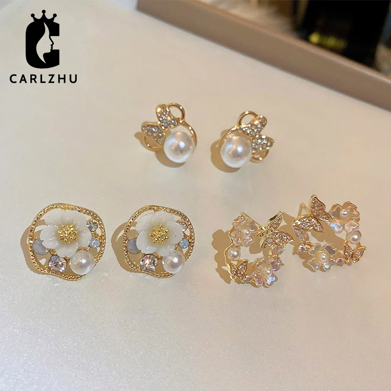 

Серьги-гвоздики женские из серебра 925 пробы с фианитами